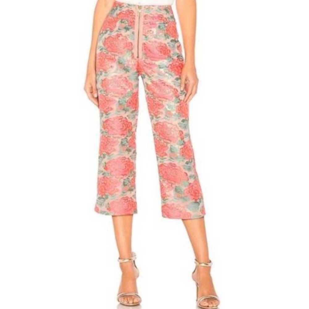 FOR LOVE AND LEMONS Jackpot Brocade Floral Pants - Picture 1 of 5